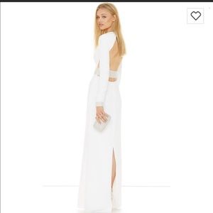 Rachel Zoe White Backless prom Wedding Gown Size 2